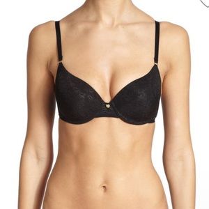 NWOT Natori Sheer Jacquard bra black size 32D